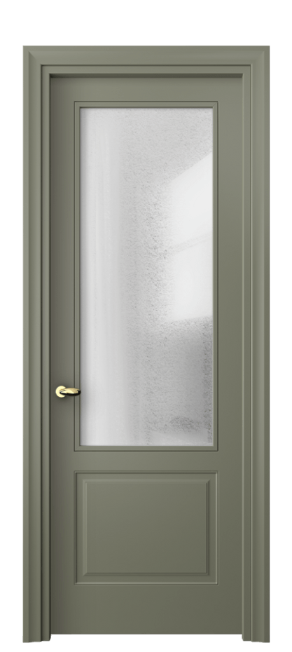 Межкомнатная дверь Esse 8552 Матовый оливковый тёмный Фактурное стекло "Лёд", триплекс, 8 мм Цена 72099 ₽ | Volhovec