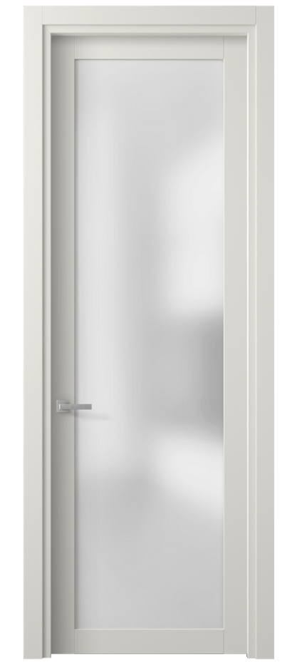 Межкомнатная дверь Planum 2102 Софт-тач белоснежный Сатинированное стекло Цена 22469 ₽ | Volhovec