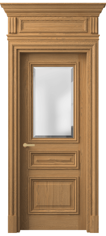 Межкомнатная дверь Antique 7304 Дуб пшеничный матовый Сатинированное стекло с фацетом, 6 мм Цена 251069 ₽ | Volhovec