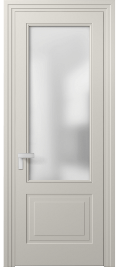 Межкомнатная дверь Rocca 8352 Матовый облачно-серый Сатинированное стекло Цена 77899 ₽ | Volhovec