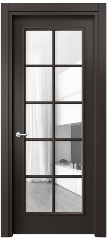Межкомнатная дверь Paris 8102 Матовый антрацит Прозрачное стекло, 4 мм Цена 72399 ₽| Volhovec