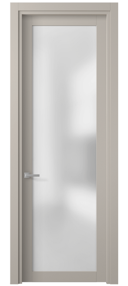 Межкомнатная дверь Planum 2102 Матовый светло-бежевый Сатинированное стекло Цена 47499 ₽ | Volhovec