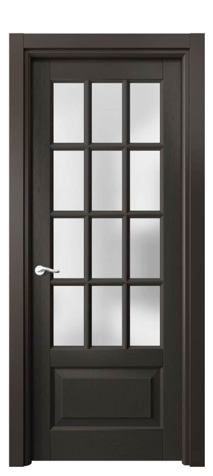 Межкомнатная дверь Lignum 0728 Дуб антрацит Сатинированное стекло Цена 148299 ₽ | Volhovec