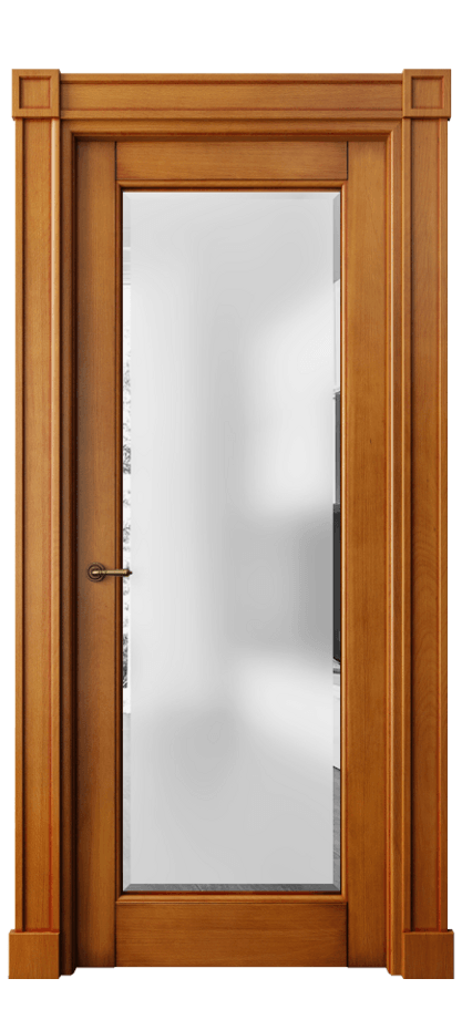 Межкомнатная дверь Toscana Plano 6300 Бук светлый с патиной Сатинированное стекло с фацетом, 6 мм Цена 142919 ₽ | Volhovec