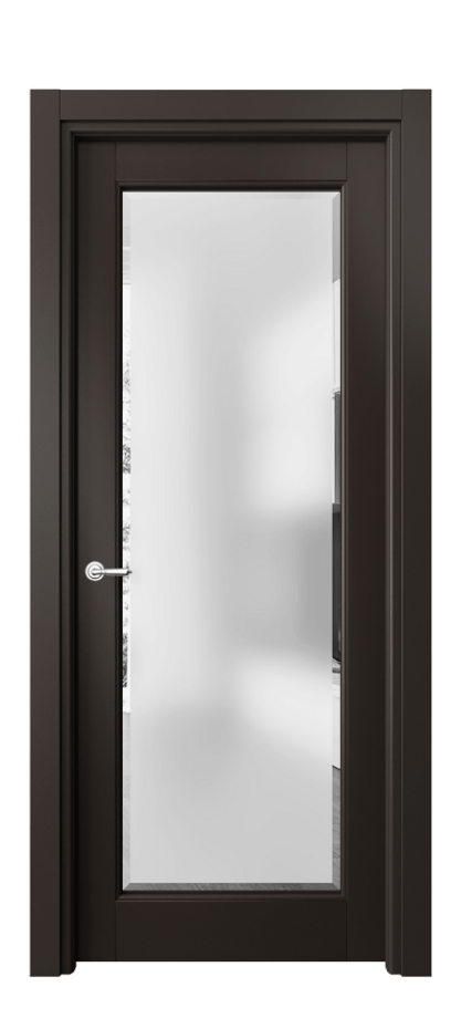 Межкомнатная дверь Toscana Rombo 6300 Бук антрацит Сатинированное стекло с фацетом, 6 мм Цена 91099 ₽ | Volhovec