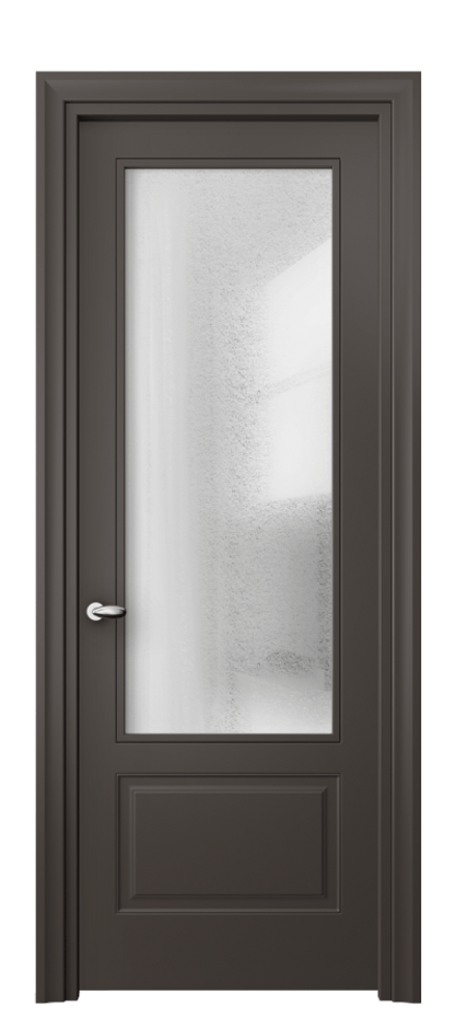 Межкомнатная дверь Esse 8542 Матовый антрацит Фактурное стекло "Лёд", триплекс, 8 мм Цена 72099 ₽ | Volhovec
