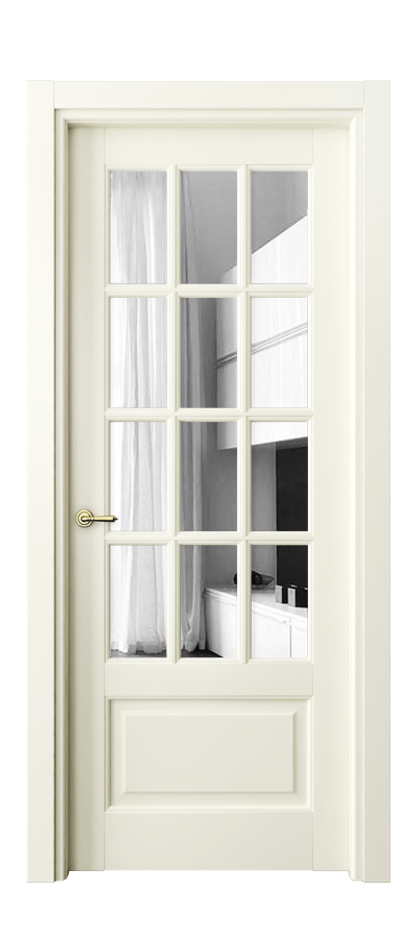 Межкомнатная дверь Toscana Grigliato 6313 Бук молочно-белый Двустороннее зеркало, триплекс, 6 мм Цена 116130 ₽ | Volhovec