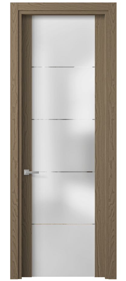 Межкомнатная дверь Planum 4114 Дуб дымный Сатинированное стекло с гравировкой «КВАДРО», триплекс 8 мм Цена 68560 ₽ | Volhovec