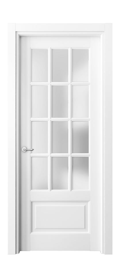 Межкомнатная дверь Toscana Grigliato 6313 Бук белоснежный Сатинированное стекло Цена 107599 ₽ | Volhovec