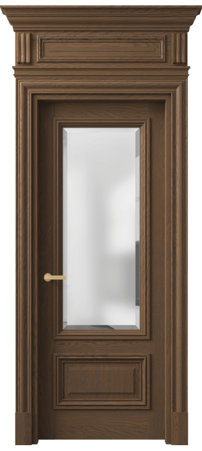 Межкомнатная дверь Antique 7306 Дуб туманный матовый Сатинированное стекло с фацетом, 6 мм Цена 263620 ₽ | Volhovec