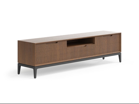 Мебель ТВ тумба Velvet. Цвет Дуб каштановый матовый. Материал Массив дуба матовый. Коллекция ТВ тумба Velvet. Картинка.