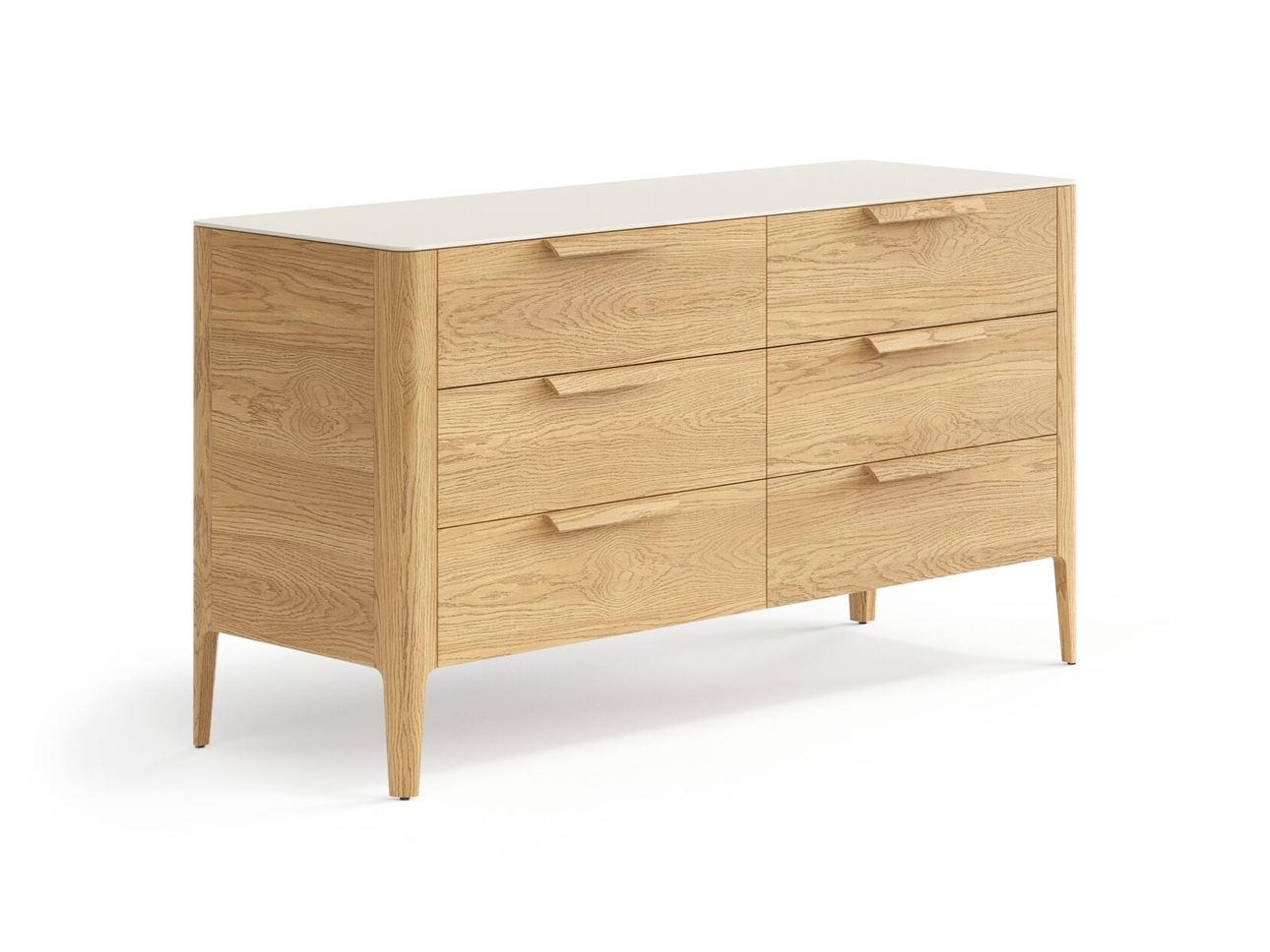 Комод Piega 6 ящиков дуб пшеничный матовый