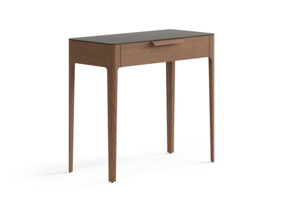 Мебель Консоль Piega 1 ящик. Цвет Дуб каштановый матовый. Материал Массив дуба матовый. Коллекция Консоль Piega 1 ящик. Картинка.