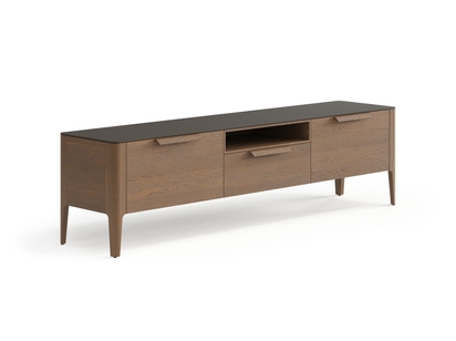 Мебель ТВ тумба Piega. Цвет Дуб туманный матовый. Материал Массив дуба матовый. Коллекция ТВ тумба Piega. Картинка.