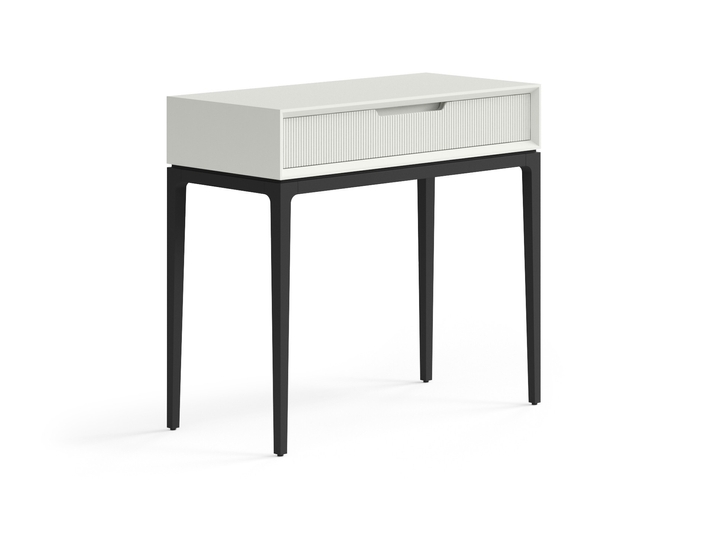 Мебель Консоль Velvet 1 ящик. Цвет Матовый жемчужный. Материал Гладкая эмаль. Коллекция Консоль Velvet 1 ящик. Картинка.