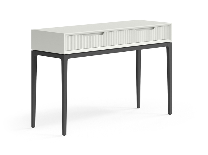 Мебель Консоль Velvet 2 ящика. Цвет Матовый жемчужный. Материал Гладкая эмаль. Коллекция Консоль Velvet 2 ящика. Картинка.