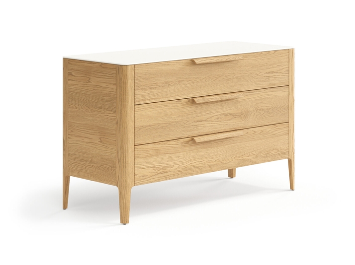 Мебель Комод Piega 3 ящика. Цвет Дуб пшеничный матовый. Материал Массив дуба матовый. Коллекция Комод Piega 3 ящика. Картинка.