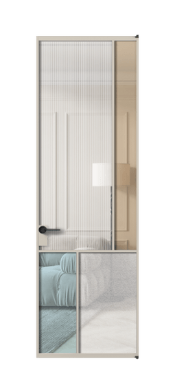 Межкомнатная дверь АЛПЛ041.21 АСБЖ 4 стекла. Цвет Алюминий светло-бежевый. Материал Алюминий в эмали. Коллекция Mosaic. Фото. Дверь межкомнатная АЛПЛ041.21 АСБЖ 4 стекла. Цвет Алюминий светло-бежевый. Материал Алюминий в эмали. Коллекция Mosaic. Картинка.