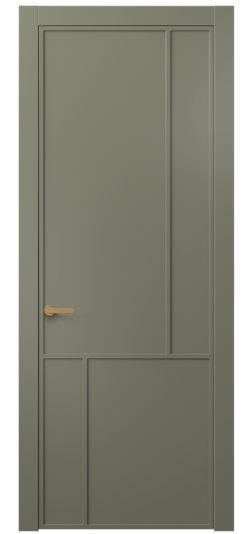 Дверь межкомнатная АКП 8606 МОТ. Цвет Матовый оливковый тёмный. Материал Гладкая эмаль. Коллекция Frame. Картинка.
