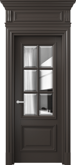 Дверь межкомнатная 7312 БАН ДВ ЗЕР Ф. Цвет Бук антрацит. Материал Массив бука эмаль. Коллекция Antique. Картинка.