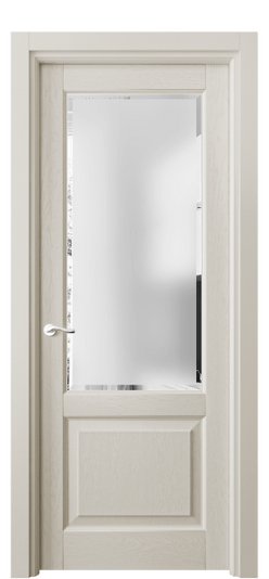 Дверь межкомнатная 0740 ДОС САТ-Ф. Цвет Дуб облачный серый. Материал Массив дуба эмаль. Коллекция Лигнум. Картинка.