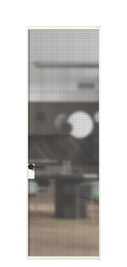 Дверь межкомнатная АЛПЛ040.01 Mesh silver АЖМ. Цвет Алюминий жемчужный. Материал Алюминий в эмали. Коллекция Formato. Картинка.