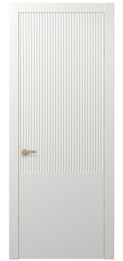 Дверь межкомнатная 8645 МССР. Цвет Матовый светло-серый. Материал Гладкая эмаль. Коллекция Alba. Картинка.
