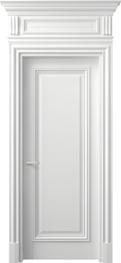 Дверь межкомнатная 7301 МБЛ . Цвет Матовый белоснежный. Материал Гладкая эмаль. Коллекция Антик. Картинка.