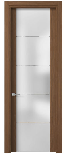 Дверь межкомнатная 4114 МШДШ ГРА. Цвет Дуб шоколадный. Материал Мультишпон. Коллекция Planum. Картинка.