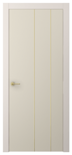 Дверь межкомнатная АКП 4205 ПЭСБ. Цвет ПЭТ светло-бежевый. Материал ПЭТ. Коллекция Фридом. Картинка.