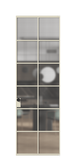 Дверь межкомнатная АЛПЛ040.05 АБСР MS. Цвет Алюминий бежево-серый. Материал Алюминий в эмали. Коллекция Formato. Картинка.