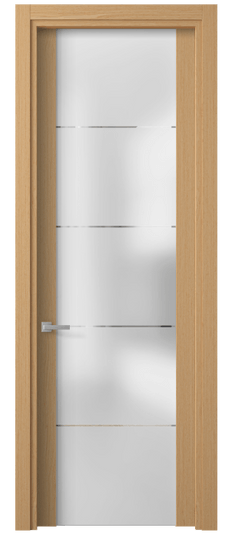 Дверь межкомнатная 4114 МШДП ГРА. Цвет Дуб песочный. Материал Мультишпон. Коллекция Planum. Картинка.