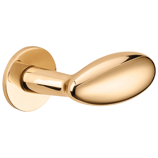 Ручки для дверей Ручка дверная Овум. Цвет Полированное золото. Коллекция Овум. Картинка.