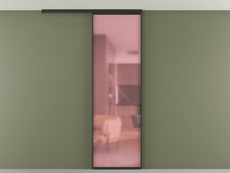 Перегородка Formato вдоль стены на потолок 1 створка